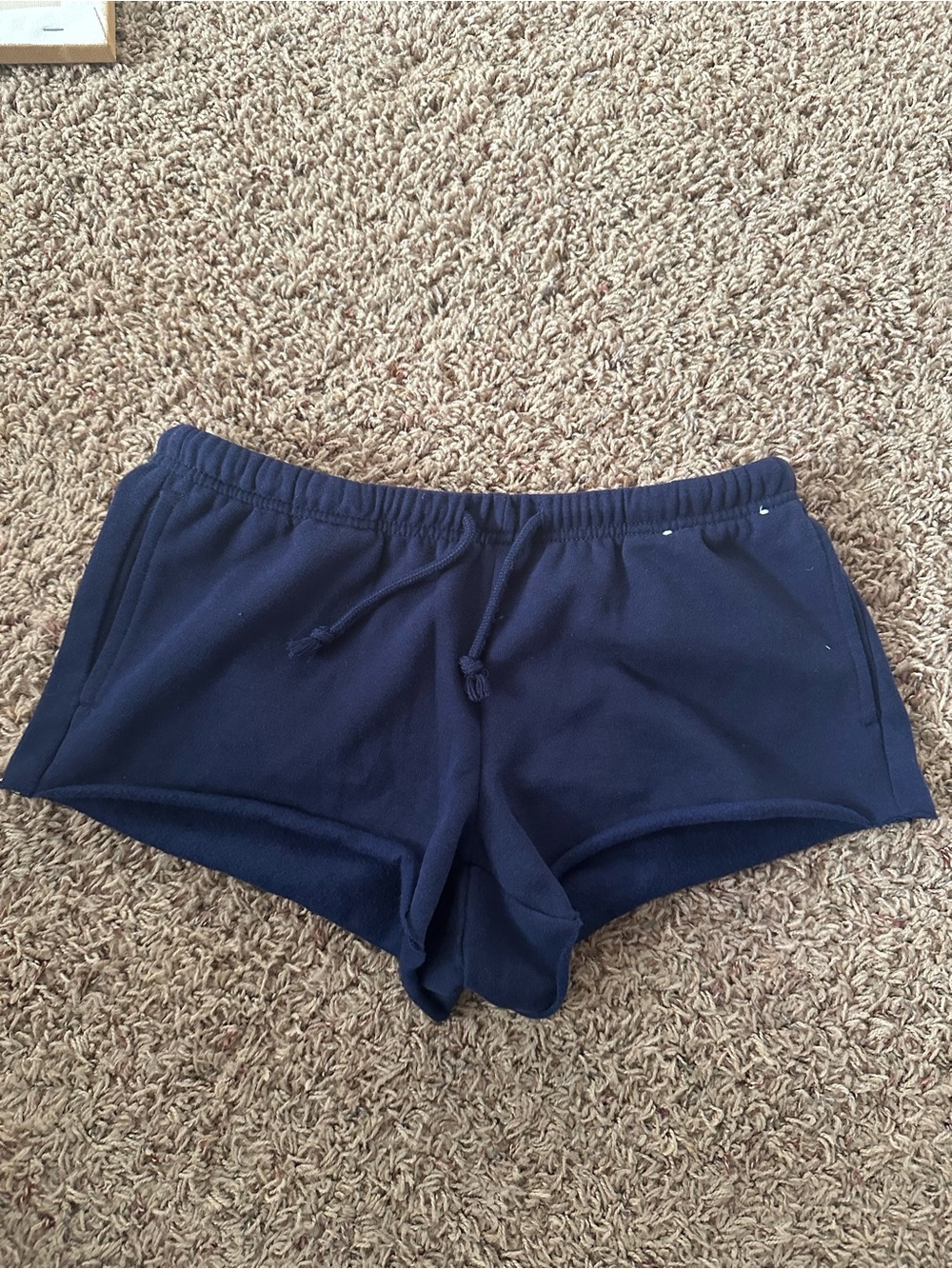 Women's Navy Drawstring Lounge Shorts